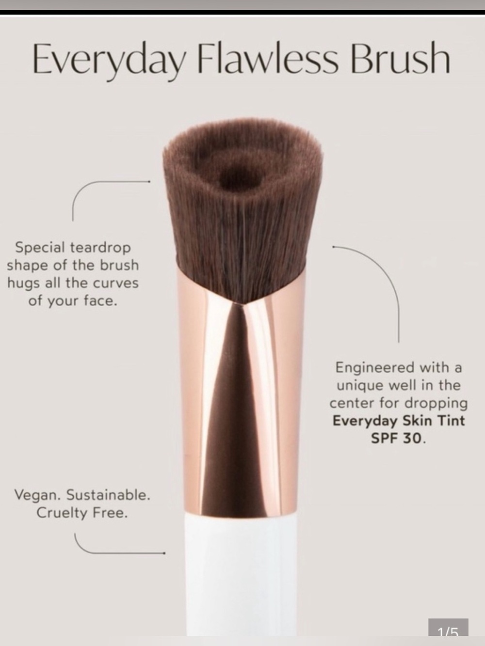 True Botanicals Everyday Flawless Brush — Unopened, New in Box